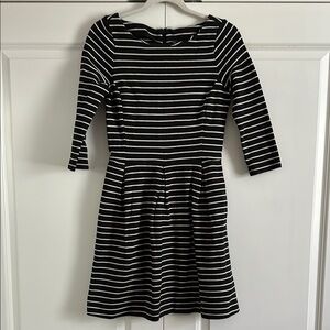 Banana Republic Black and White Striped Dress